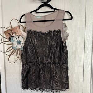 Maurices Black  Lace Sleeveless Top